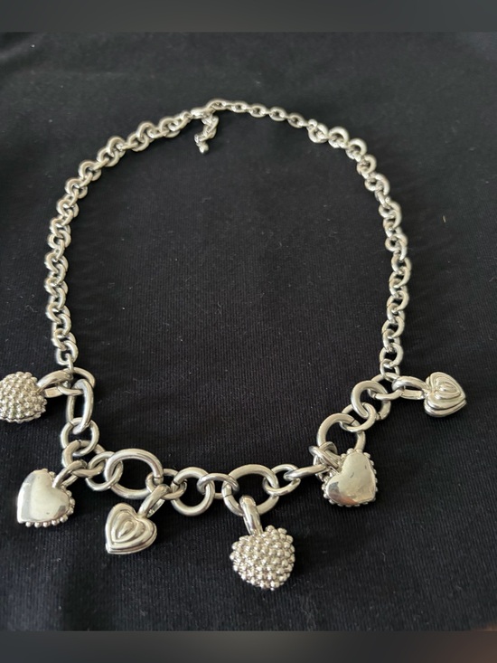 Jewelry - Silver-Tone Heart Charm Necklace - Women Jewelry